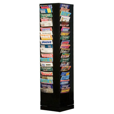 80 POCKET ROTARY CON-TUR LIT. RACK BLACK - Model 416-08